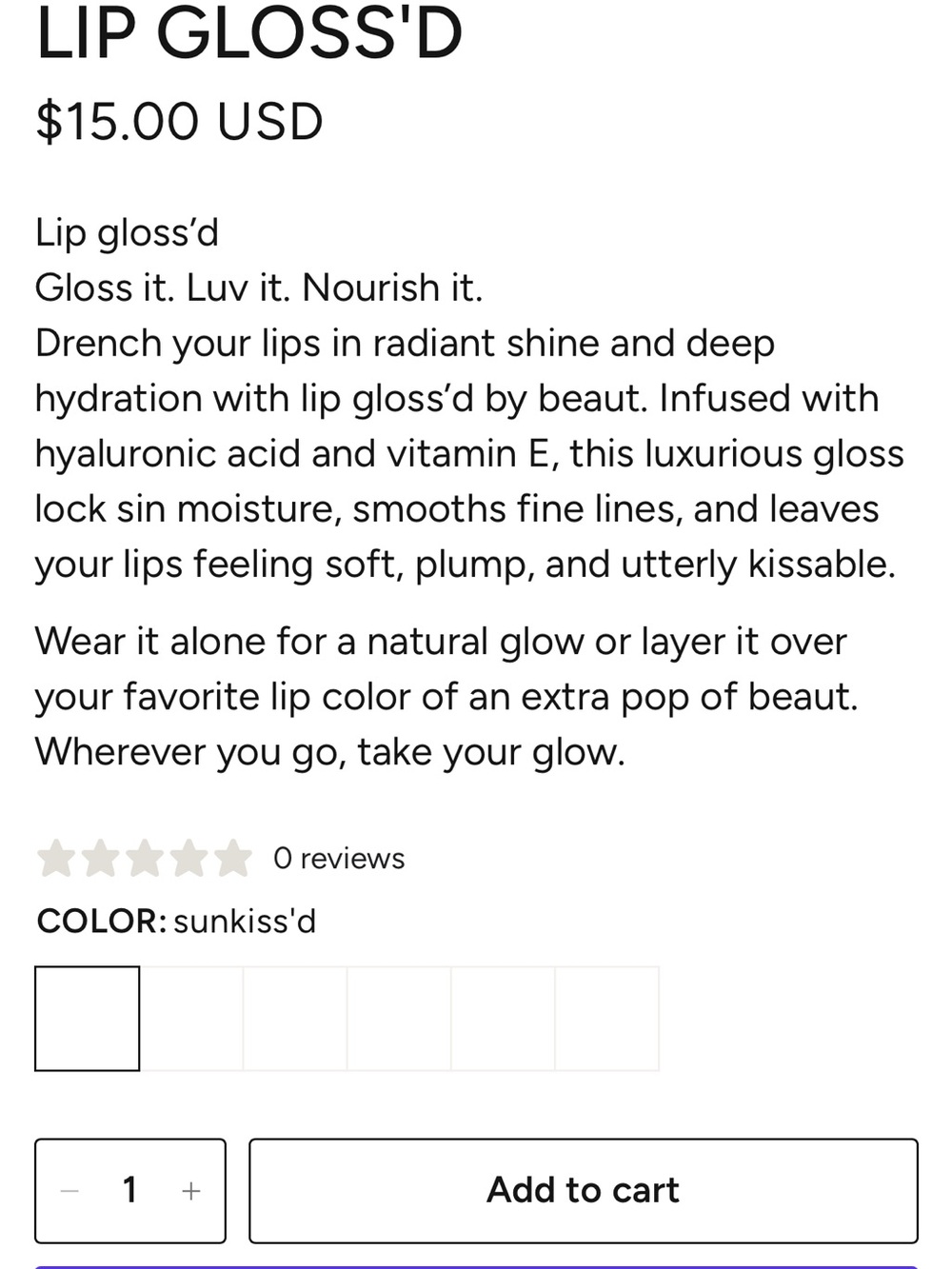 Lip Gloss'd Lip Gloss - 03 Sun Kiss'd (Pink) - Picture 4 of 4